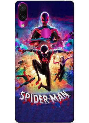 Силиконовый бампер чехол для xiaomi mi play spider man человек паук майлз моралес