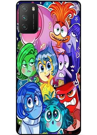 Чехол силиконовый бампер для xiaomi poco m3 с рисунком головоломка