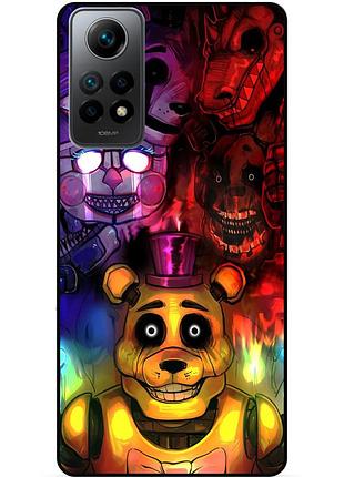 Силиконовый бампер чехол для xiaomi redmi note 11 pro с рисунком фредди freddy аниматроники