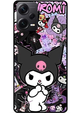 Силиконовый чехол бампер для xiaomi redmi note 12 pro 5g с рисунком kuromi куроми