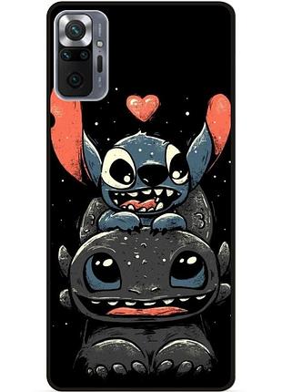 Силіконовий бампер чохол для xiaomi redmi note 10 pro з малюнком stitch стіч