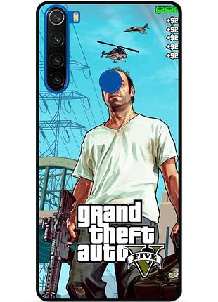 Силиконовый чехол бампер для xiaomi redmi note 8t с рисунком gta гта