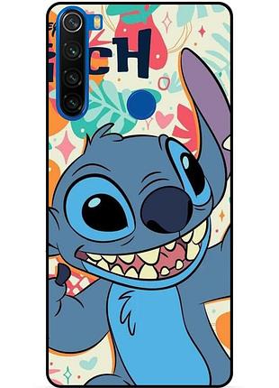 Силіконовий бампер чохол для xiaomi redmi note 8 з малюнком stitch стіч