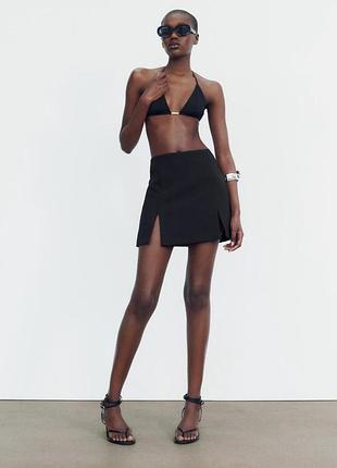 Чорна мініспідниця-шорти (скорт) zara, xs розмір