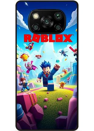 Силиконовый чехол для xiaomi poco x3 с рисунком roblox игра в кальмара роблокс