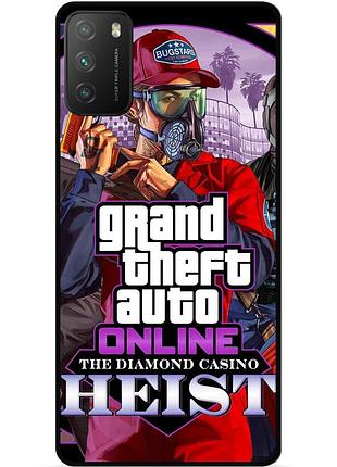 Силіконовий бампер чохол для xiaomi poco m3 з малюнком gta гта