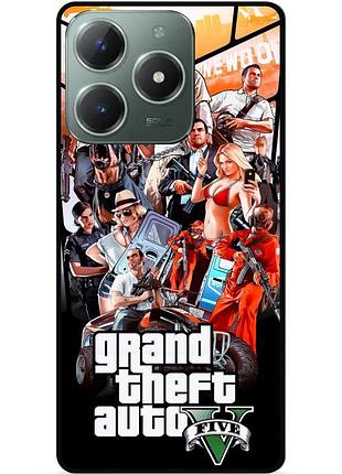 Чехол силиконовый бампер для tecno spark 20 pro с рисунком gta гта