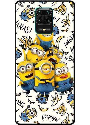 Силіконовий чохол бампер для xiaomi redmi note 9s з малюнком міньйони minion