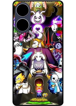 Силиконовый чехол бампер для oppo a78 с рисунком андертейл undertale