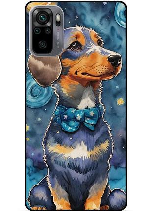 Силиконовый бампер чехол для xiaomi redmi note 10s с рисунком пес звездная ночь ван гог