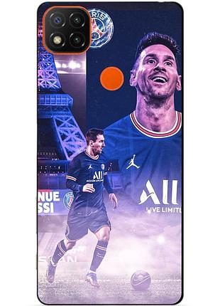 Силиконовый бампер чехол для oppo a15 с рисунком messi psg месси