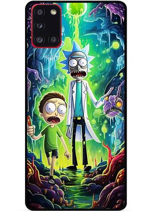 Силиконовый чехол бампер для zte blade a53 с рисунком рик и морти rick and morty