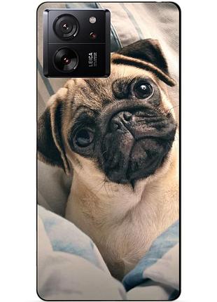 Силіконовий чохол бампер для xiaomi 13t pro з малюнком фото мопс