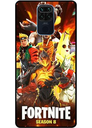Силіконовий чохол бампер для xiaomi redmi note 9 з малюнком fortnite marvel фортнайт марвел