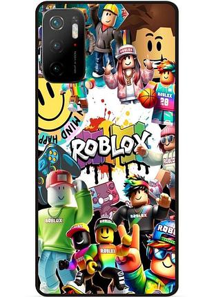 Силіконовий чохол бампер для xiaomi poco m3 pro з малюнком роблокс roblox