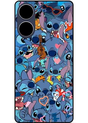 Силиконовый бампер чехол для oppo a60 с картинкой стич stitch