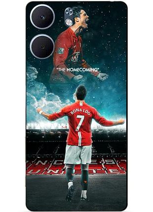 Силиконовый бампер чехол для oppo a5x с рисунком роналдо мю ronaldo
