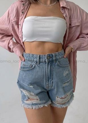 🌸 джинсові шорти з рваностями від prettylittlething 🌸