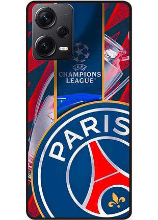 Чехол силиконовый бампер для xiaomi redmi note 12 pro plus с рисунком псж psg