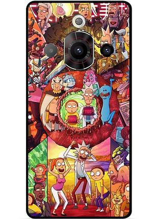 Силіконовий чохол бампер для zte nubia focus pro з малюнком rick and morty рік і морті
