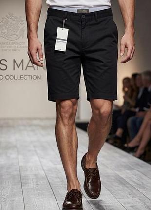 Шорти чоловічі m&s man, чорного синього кольору, m, бавовна (chino)
