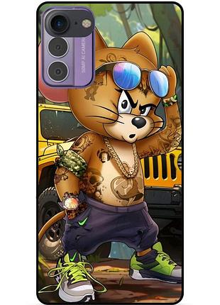 Чехол силиконовый бампер для iphone 8 plus с рисунком том и джерри