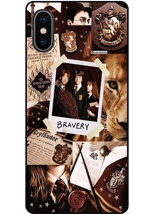 Силиконовый бампер чехол для iphone xs с картинкой гарри поттер harry potter