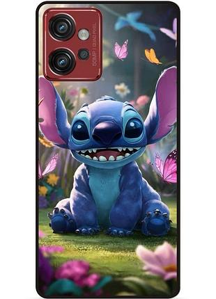 Силиконовый бампер чехол для motorola moto g32 стич и лило stitch