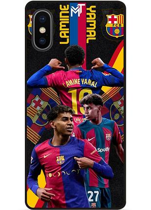 Чехол силиконовый бампер для iphone xs с рисунком ламин ямаль lamine yamal barcelona
