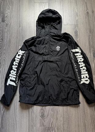 Легка куртка-віндбрейкер анорак huf x thrasher