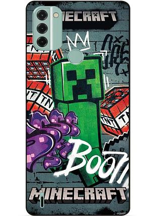 Силіконовий чохол бампер для nokia c31 з малюнком майнкрафт minecraft