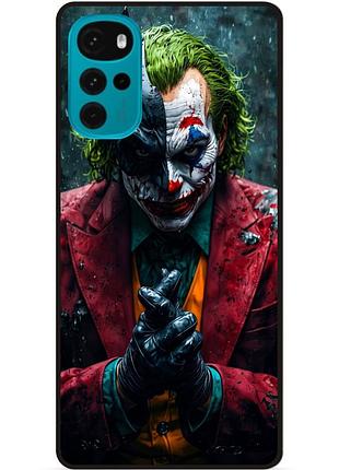 Чехол силиконовый бампер для motorola moto g22 с рисунком джокер бэтмен
