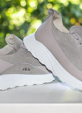 Кроссовки ekn larch ecological women's sneakers grey/white 39 р. оригинал