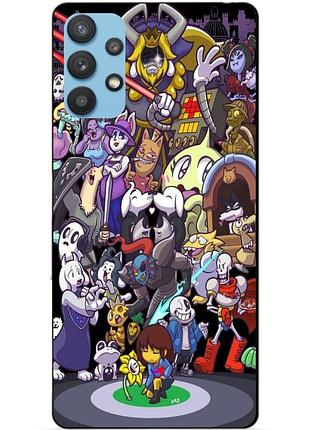 Силиконовый бампер чехол для samsung a72 с рисунком undertale андертейл