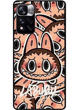 Силиконовый чехол бампер для xiaomi redmi note 11 pro plus 5g с рисунком labubu лабубу