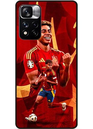 Силіконовий чохол бампер для xiaomi redmi note 11 pro plus 5g з малюнком lamine yamal ламин ямаль