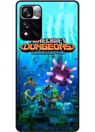 Силіконовий чохол бампер для xiaomi redmi note 11 pro plus 5g з малюнком майнкрафт minecraft