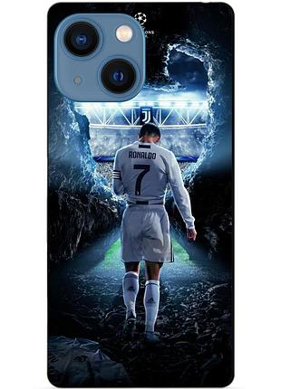 Силиконовый бампер чехол для iphone 13 mini с рисунком ronaldo mu роналдо