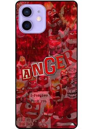 Чехол силиконовый бампер для iphone 11 с рисунком головоломка anger
