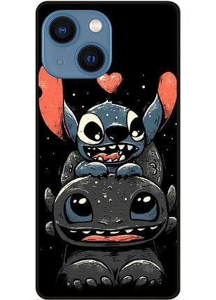 Силіконовий бампер чохол для iphone 15 з малюнком stitch стіч