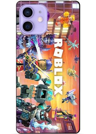 Силіконовий чохол бампер для iphone 12 mini з картинкою роблокс roblox