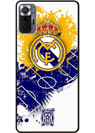 Чехол силиконовый бампер для xiaomi redmi note 10 pro с рисунком реал мадрид real madrid