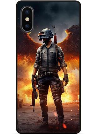 Силіконовий чохол бампер для iphone xs max з малюнком пабг pubg