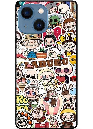 Силиконовый чехол бампер для iphone 15 plus с картинкой лабубу labubu