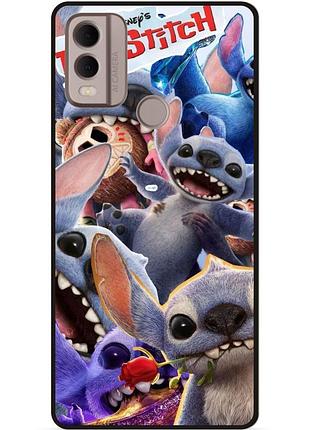 Силіконовий бампер чохол для nokia c22 з картинкою стіч stitch