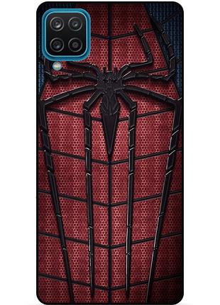Силиконовый бампер чехол для samsung m12 с картинкой человек паук spider man