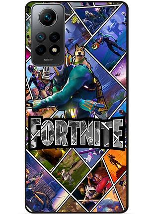 Силиконовый бампер чехол для xiaomi redmi note 11 pro с картинкой фортнайт fortnite