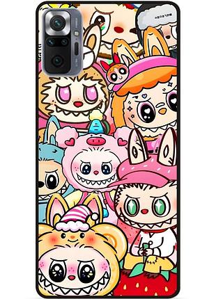 Чехол силиконовый бампер для xiaomi redmi note 10 pro с рисунком labubu лабубу