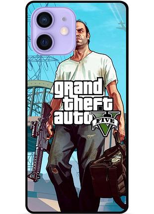 Силіконовий бампер чохол для iphone 12 mini з малюнком gta гта