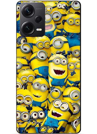 Силиконовый бампер чехол для xiaomi redmi note 12 pro 5g с рисунком миньоны minion